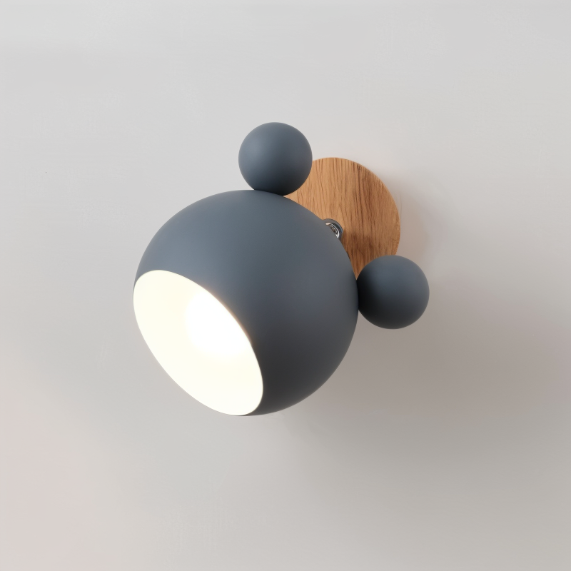 Blinky Wall Lamp | Adjustable Light Direction, Aluminium & Wood