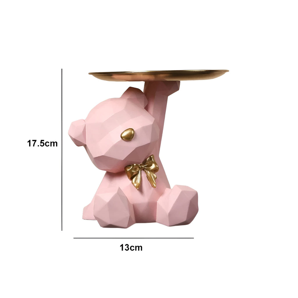 Zeniva - Decorative Geometric Tray in Bear Shape