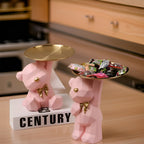 Zeniva - Decorative Geometric Tray in Bear Shape