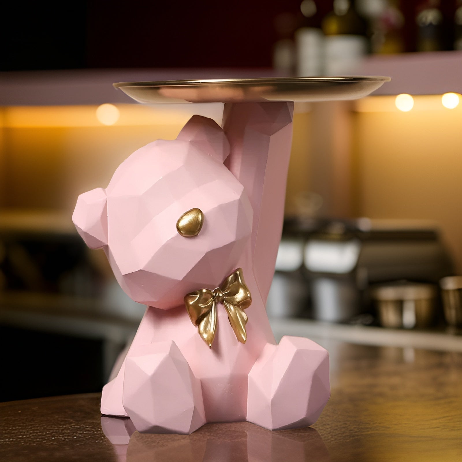 Zeniva - Decorative Geometric Tray in Bear Shape