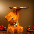 Zeniva - Decorative Geometric Tray in Bear Shape