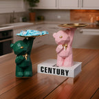 Zeniva - Decorative Geometric Tray in Bear Shape