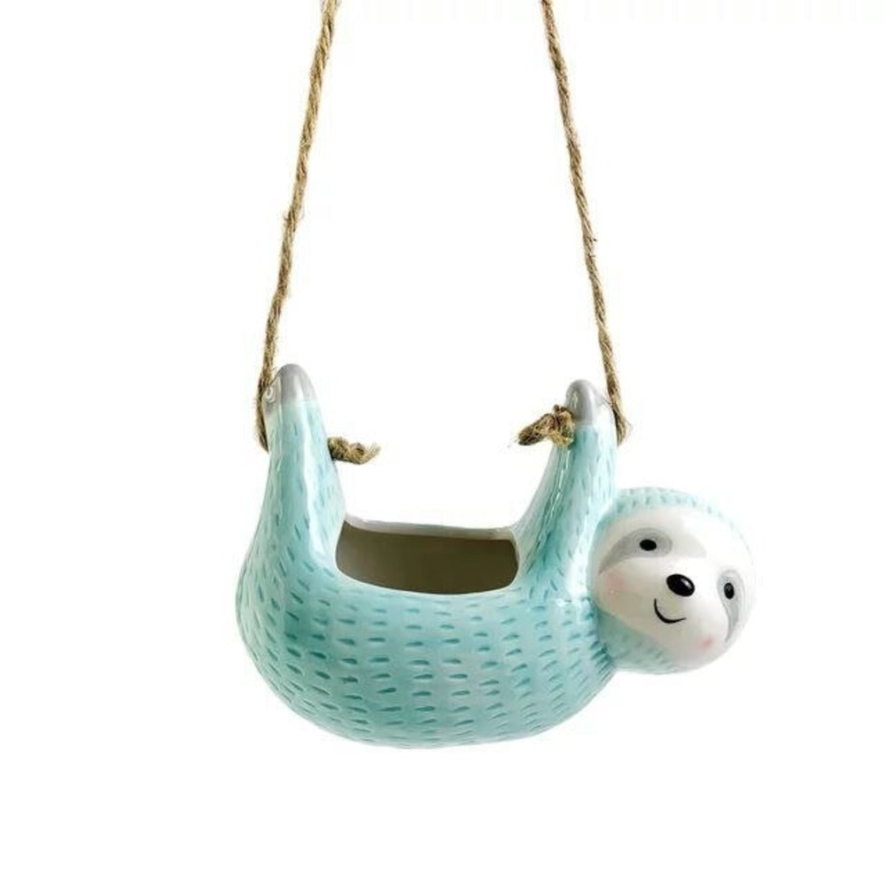 Seravia - Handmade Clay Flowerpot With Sloth Design