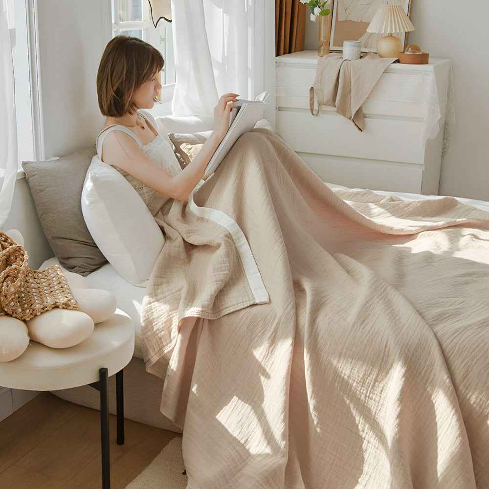 Breeze Summer Blanket | 100% Cotton, Breathable Mousseline