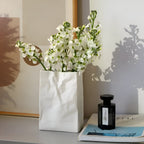 Celorie - Modern Ceramic Vase in Paper Bag Style
