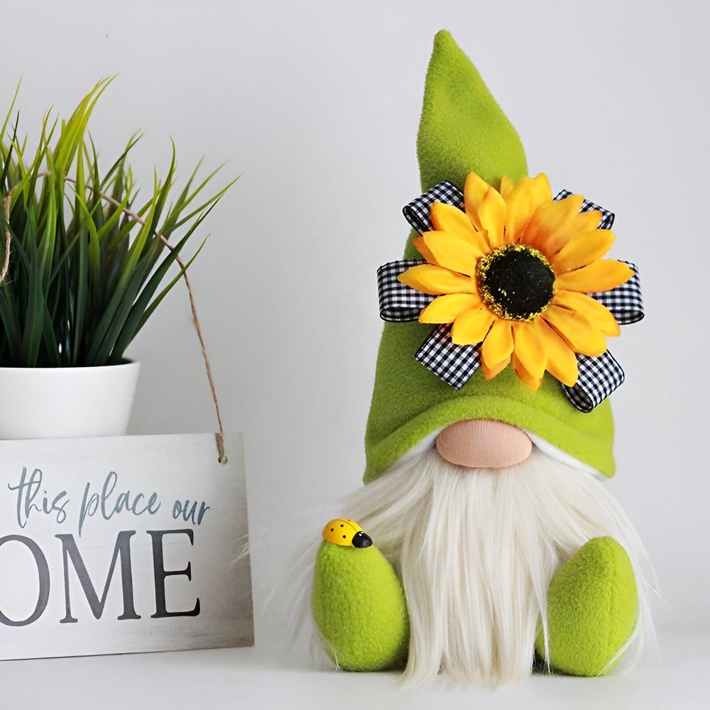 Ardalia - Shady Handmade Gnome Figure with Yellow Sunflower