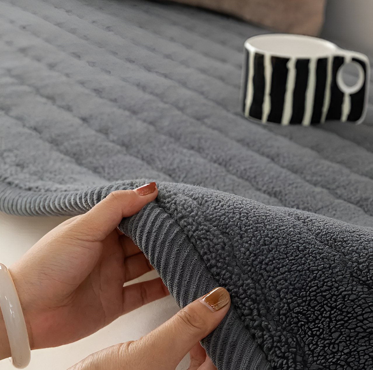 Bela Antislip Bankhoes | Zachte Plush Stof, Wasbaar