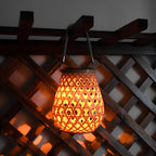 Isavora - Solar Garden Lamp with Woven Bamboo Appearance