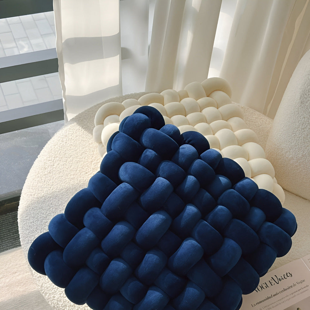 Myrrina - Decorative ornamental cushion with knot design
