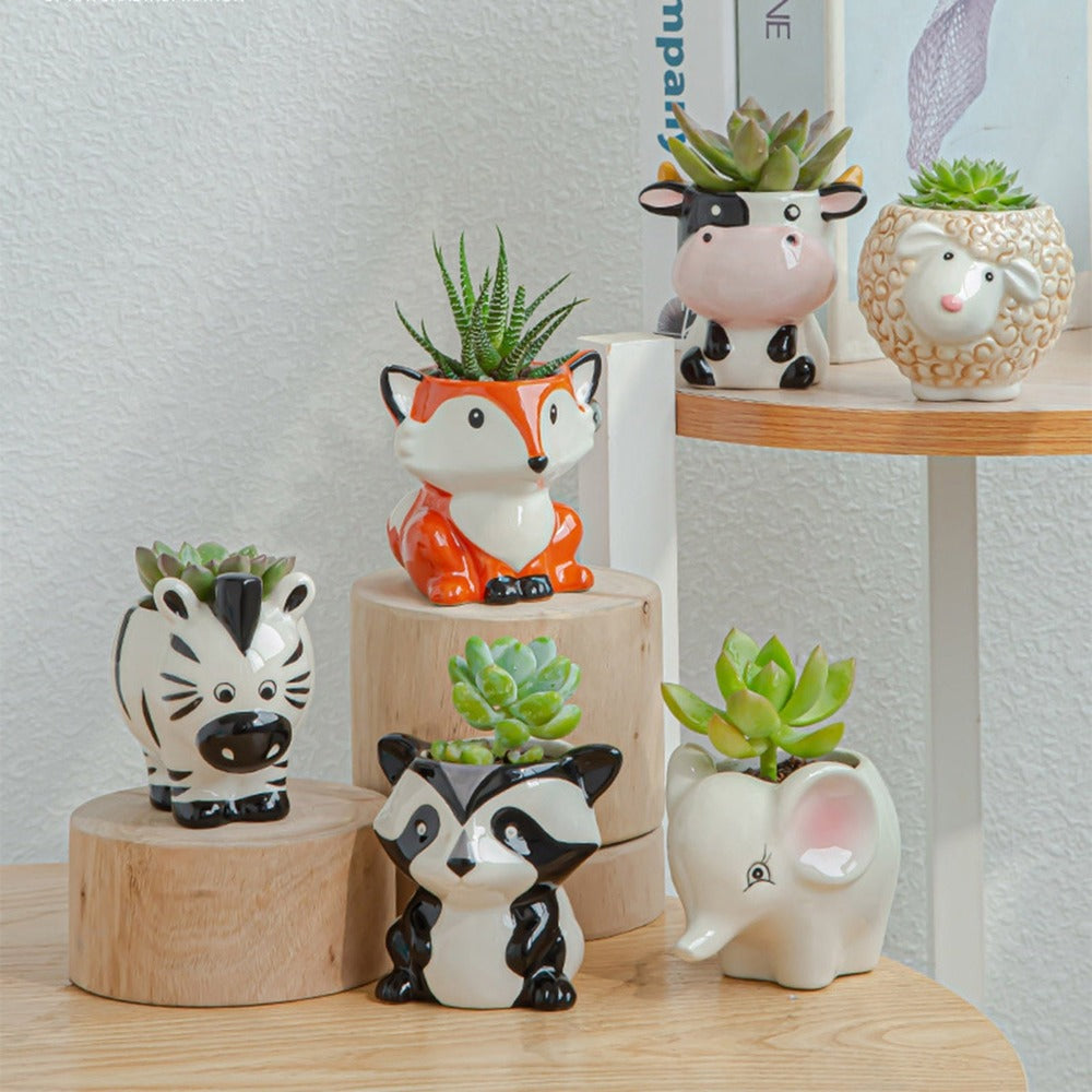 Serenna - Artistic Animal Flowerpot of Ceramic for Plants & Interior