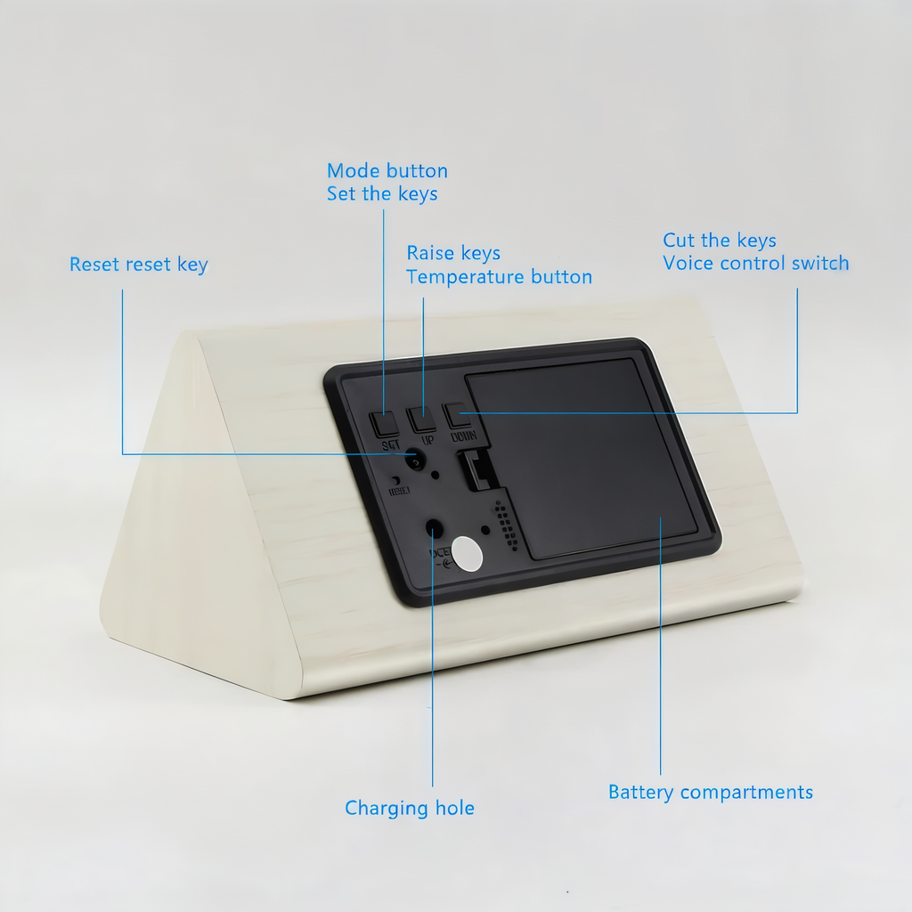 Nox - Digital LED Alarm Clock made of Plastic