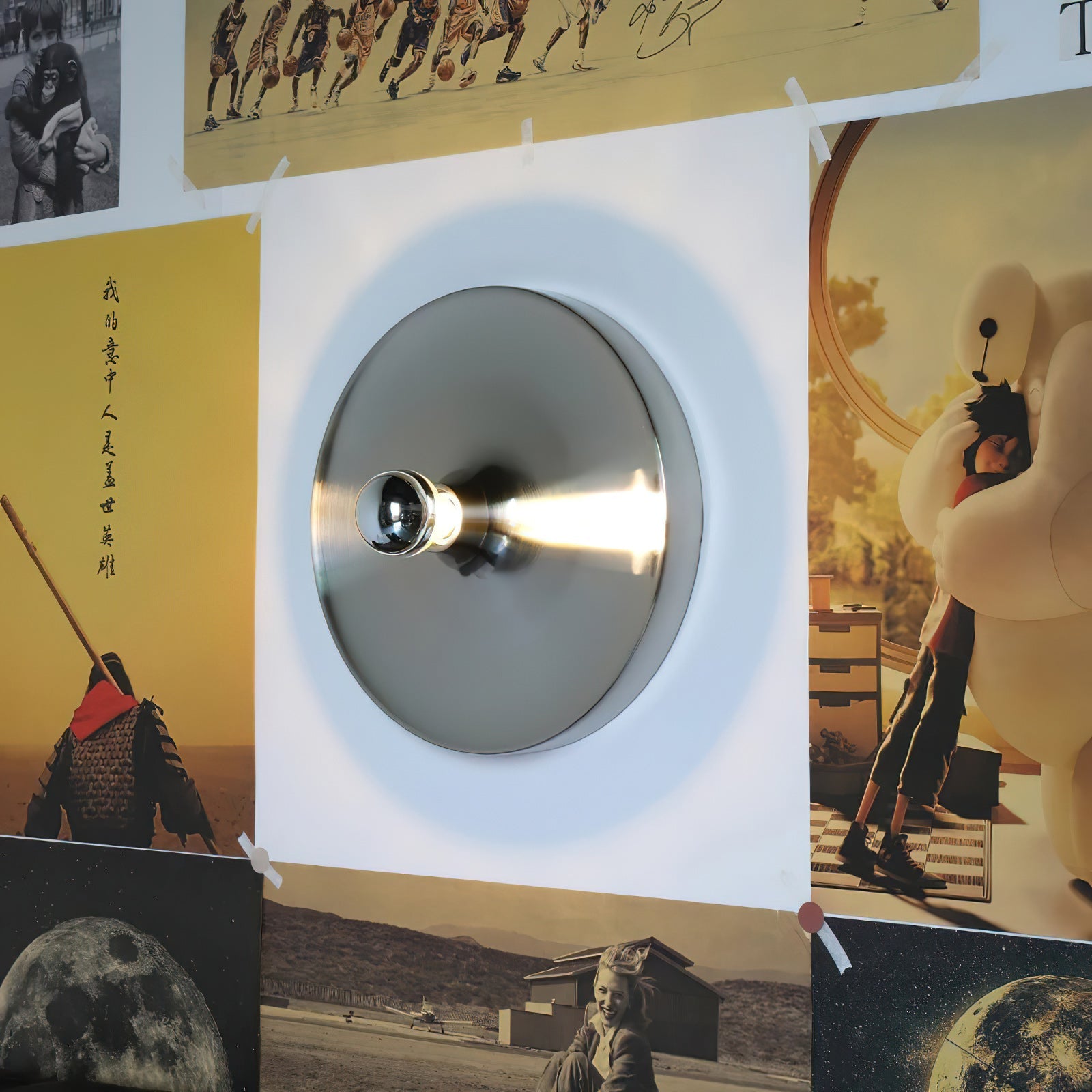 Honsel Round Disc Wall and Ceiling Light