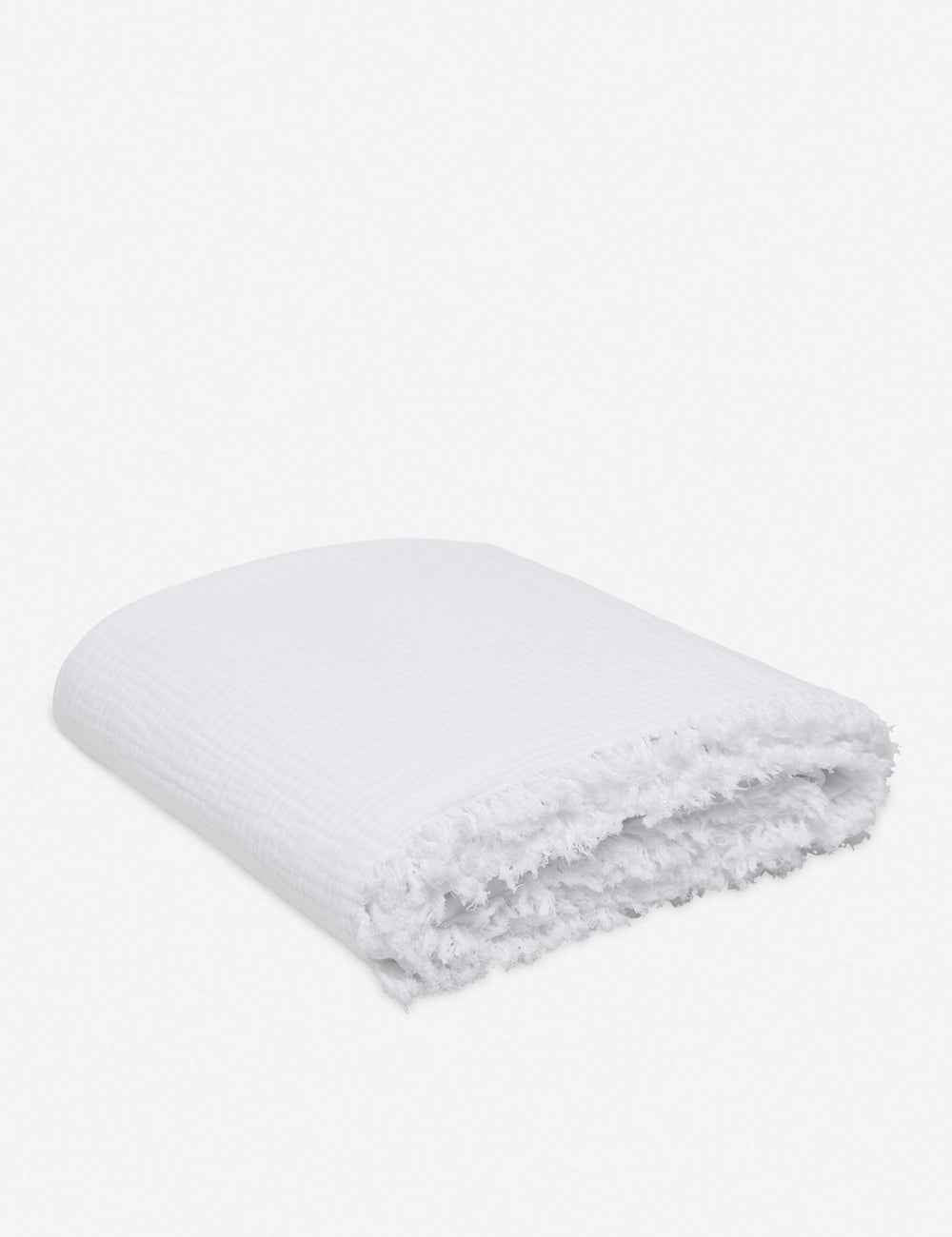 Alaia Bed Cover | Organic Cotton, Fringed Ends