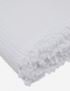 Alaia Bed Cover | Organic Cotton, Fringed Ends