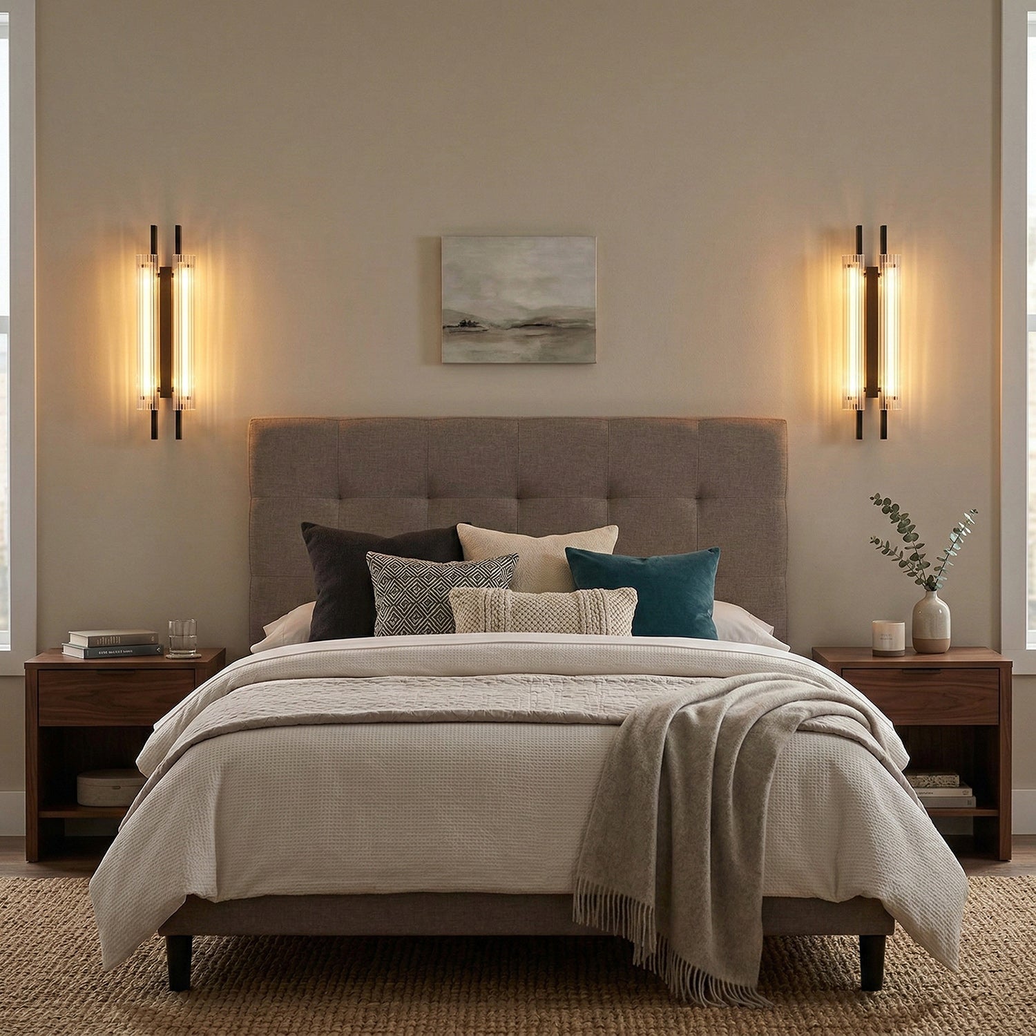 Brass Column Cylinder LED Wall Light