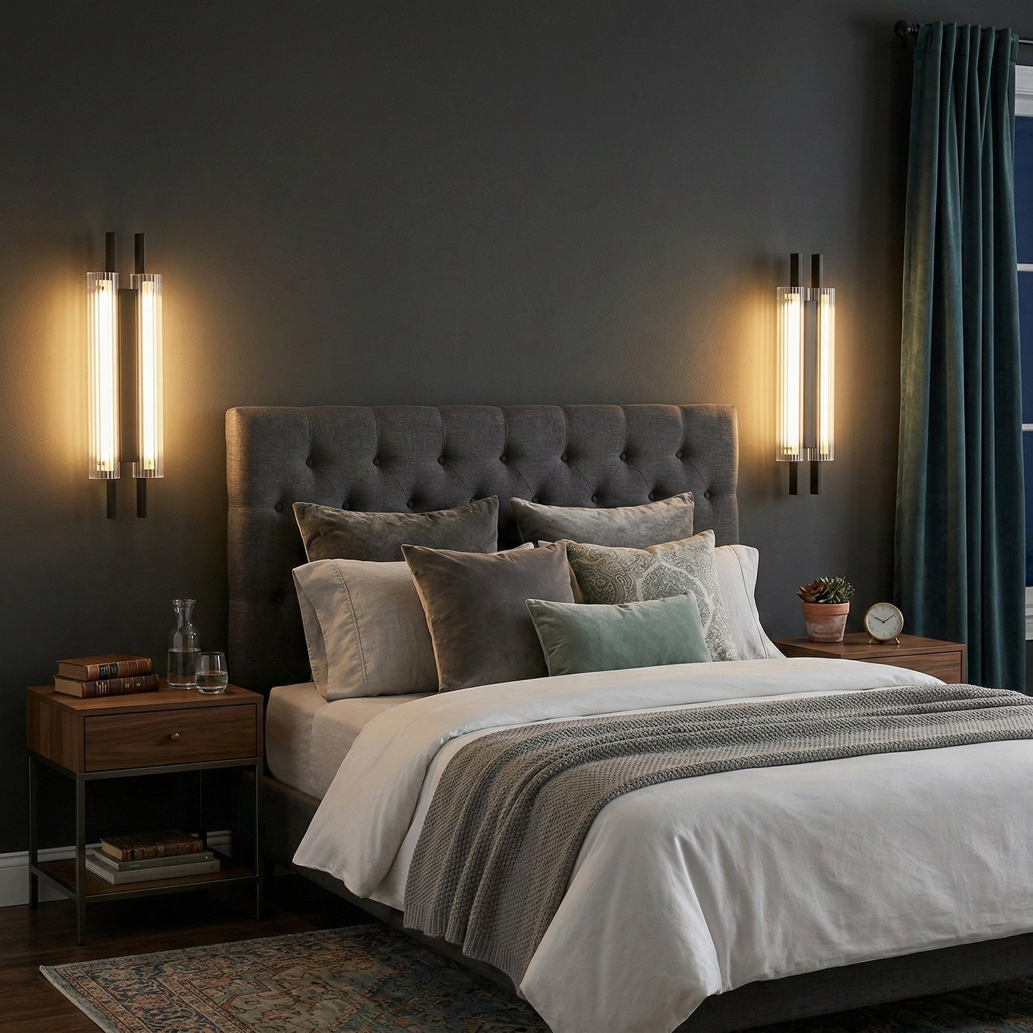 Brass Column Cylinder LED Wall Light