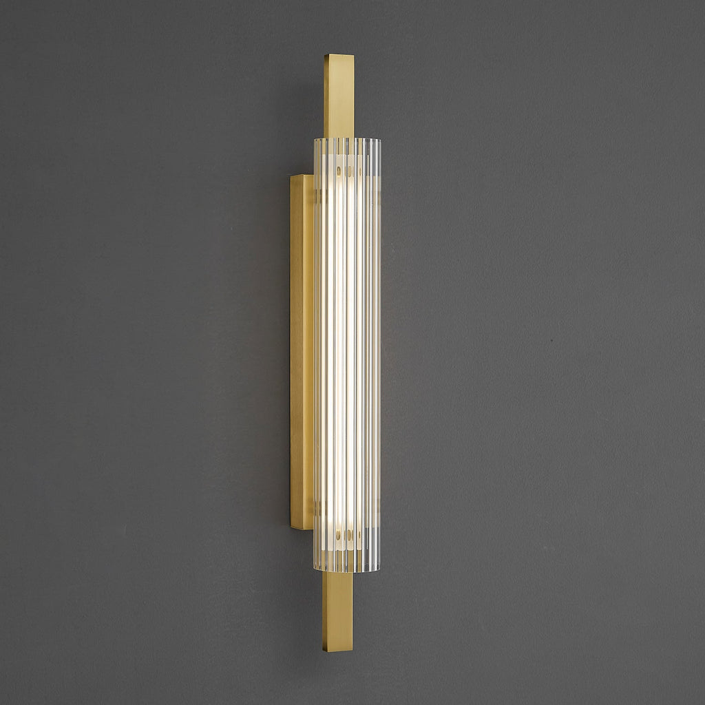 Brass Column Cylinder LED Wall Light