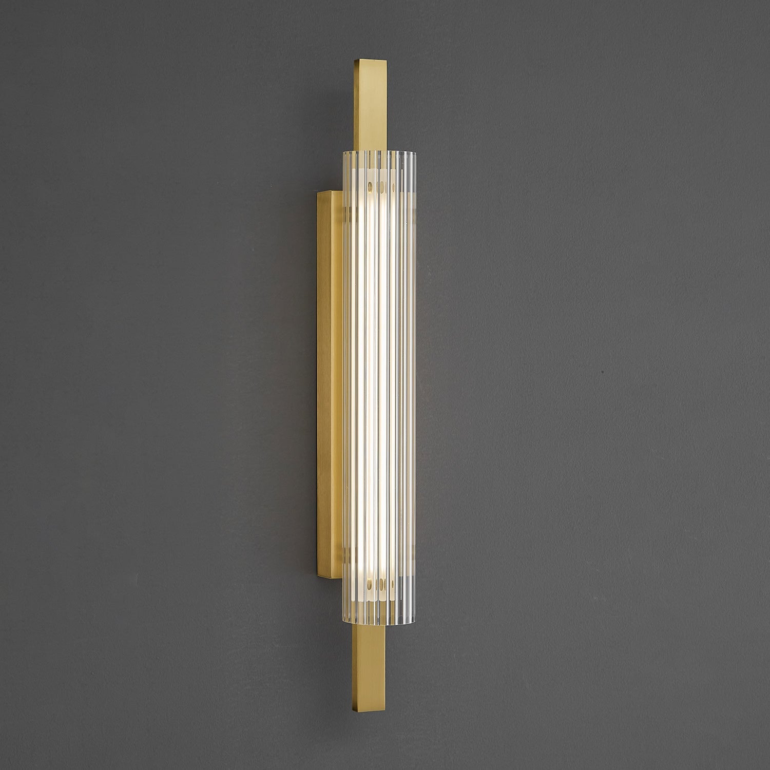 Brass Column Cylinder LED Wall Light