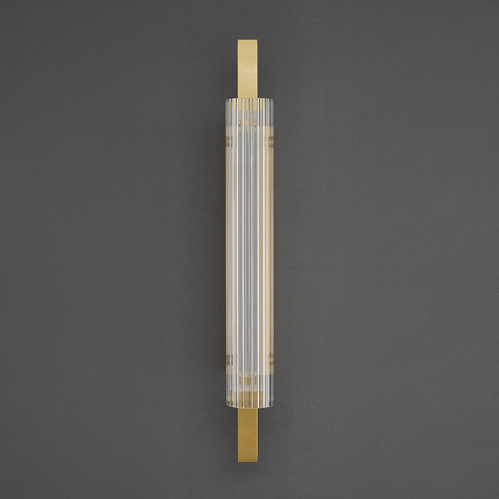 Brass Column Cylinder LED Wall Light