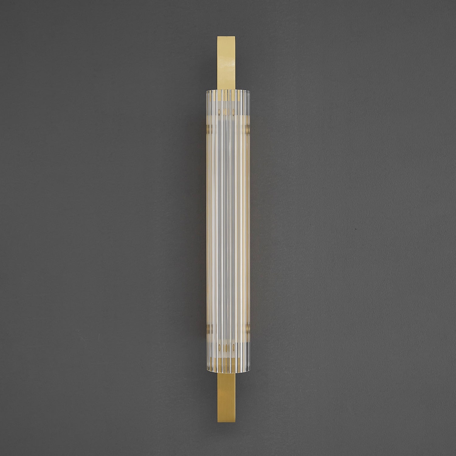 Brass Column Cylinder LED Wall Light