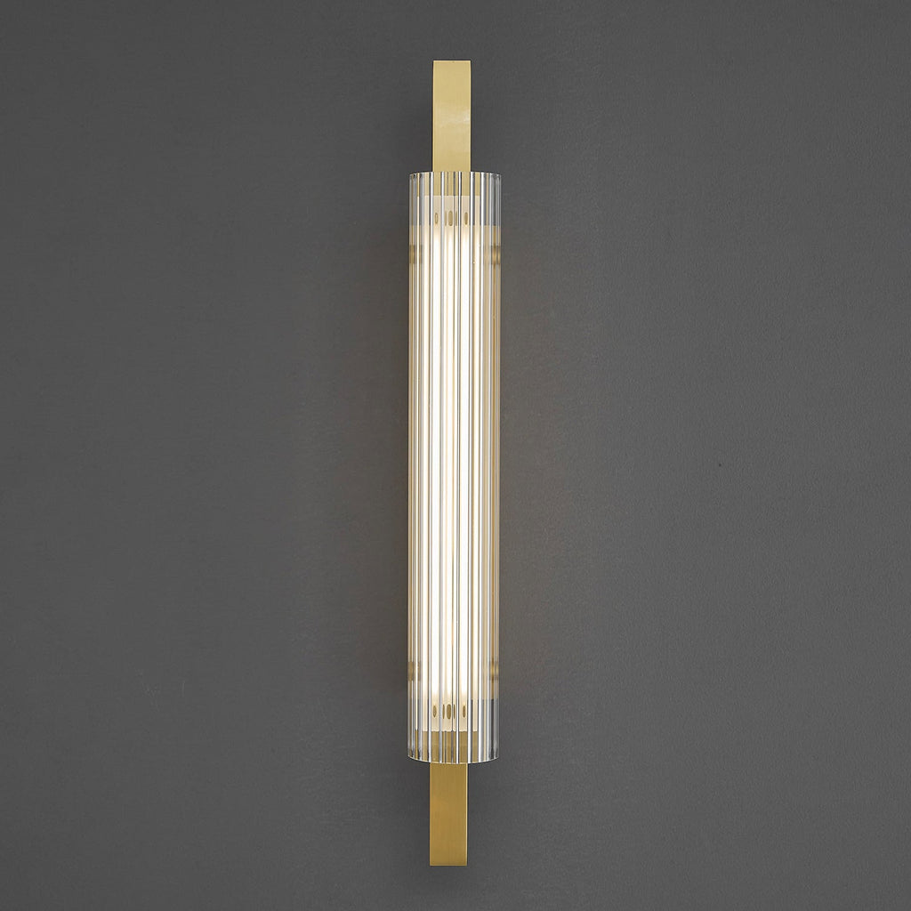 Brass Column Cylinder LED Wall Light