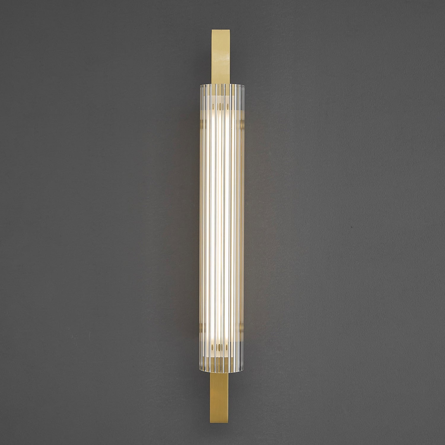 Brass Column Cylinder LED Wall Light