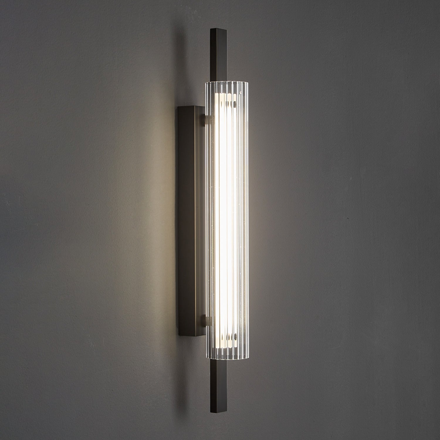 Brass Column Cylinder LED Wall Light