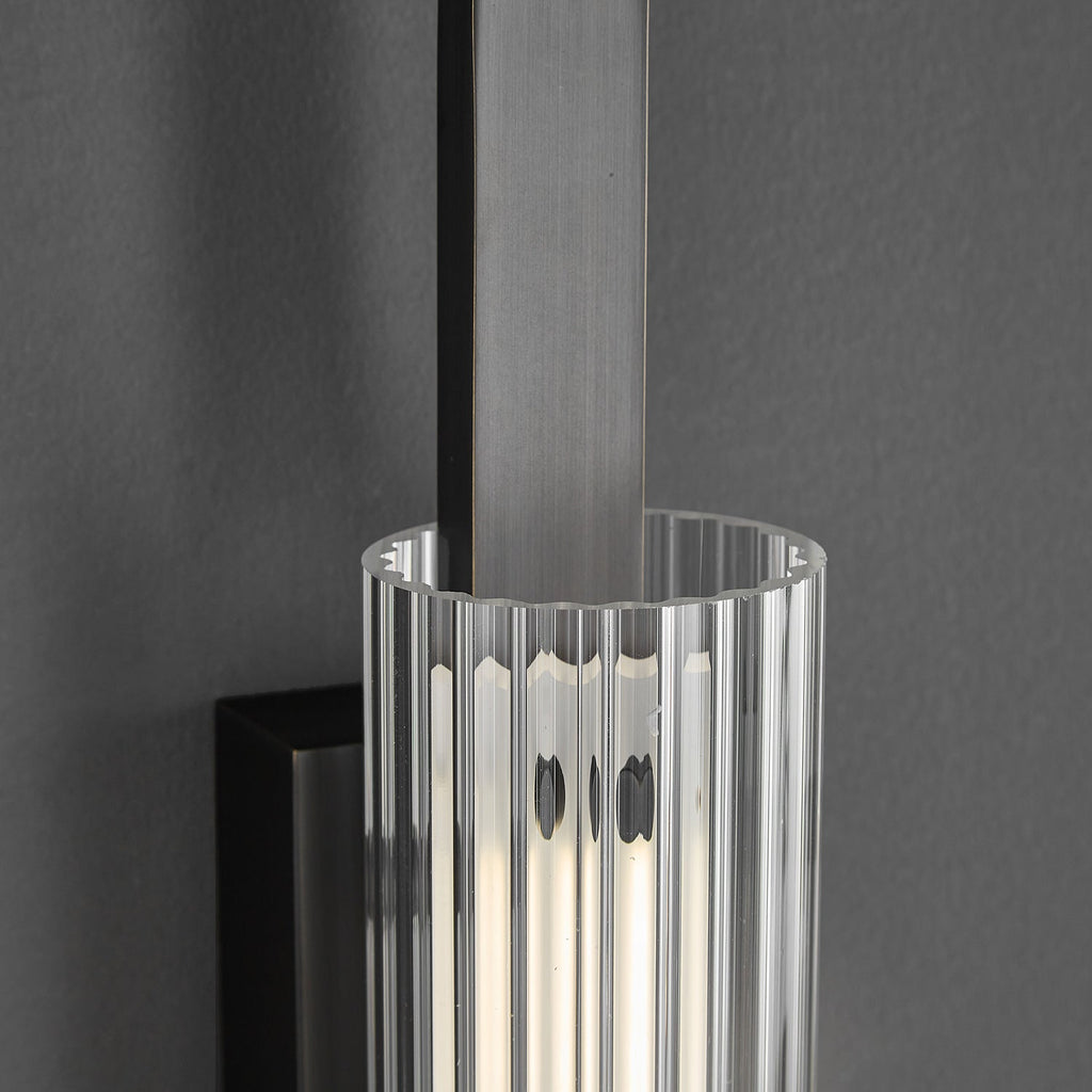 Brass Column Cylinder LED Wall Light