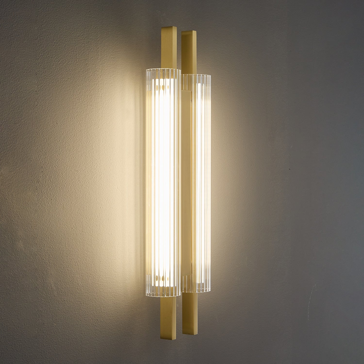 Brass Column Cylinder LED Wall Light