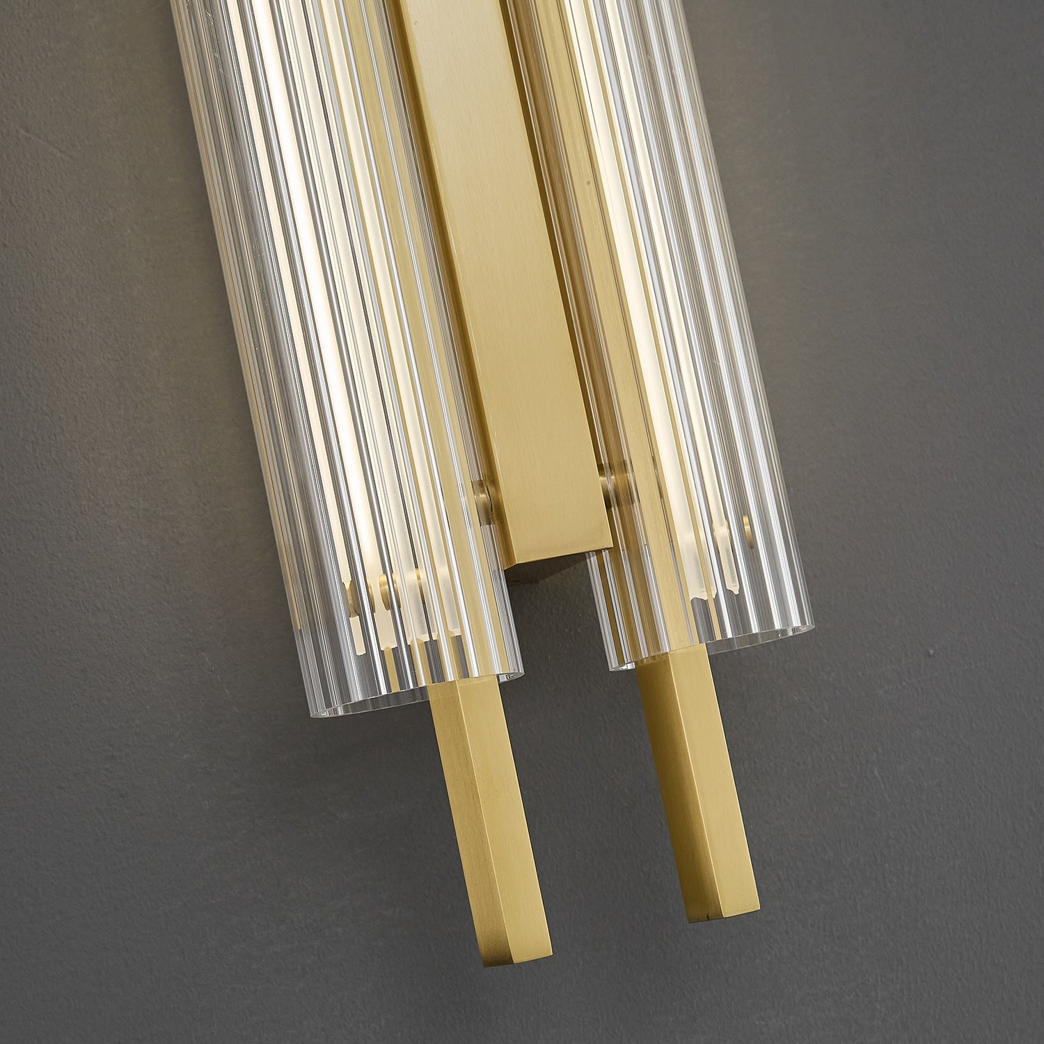 Brass Column Cylinder LED Wall Light