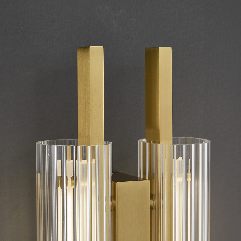 Brass Column Cylinder LED Wall Light