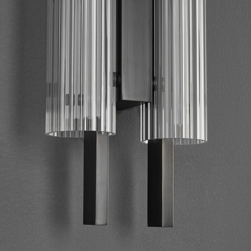 Brass Column Cylinder LED Wall Light