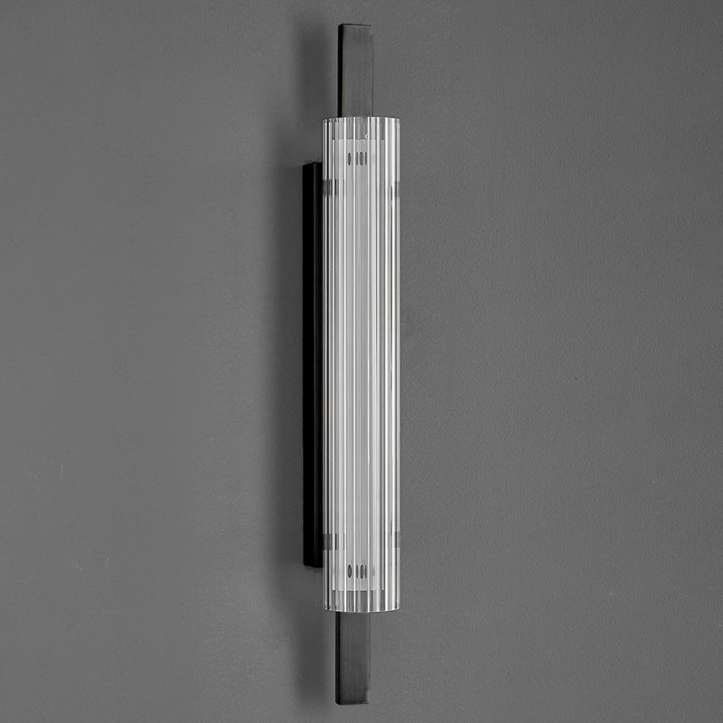 Brass Column Cylinder LED Wall Light