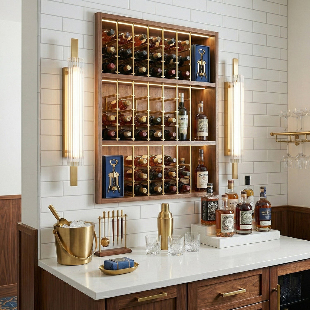 Brass Column Cylinder LED Wall Light
