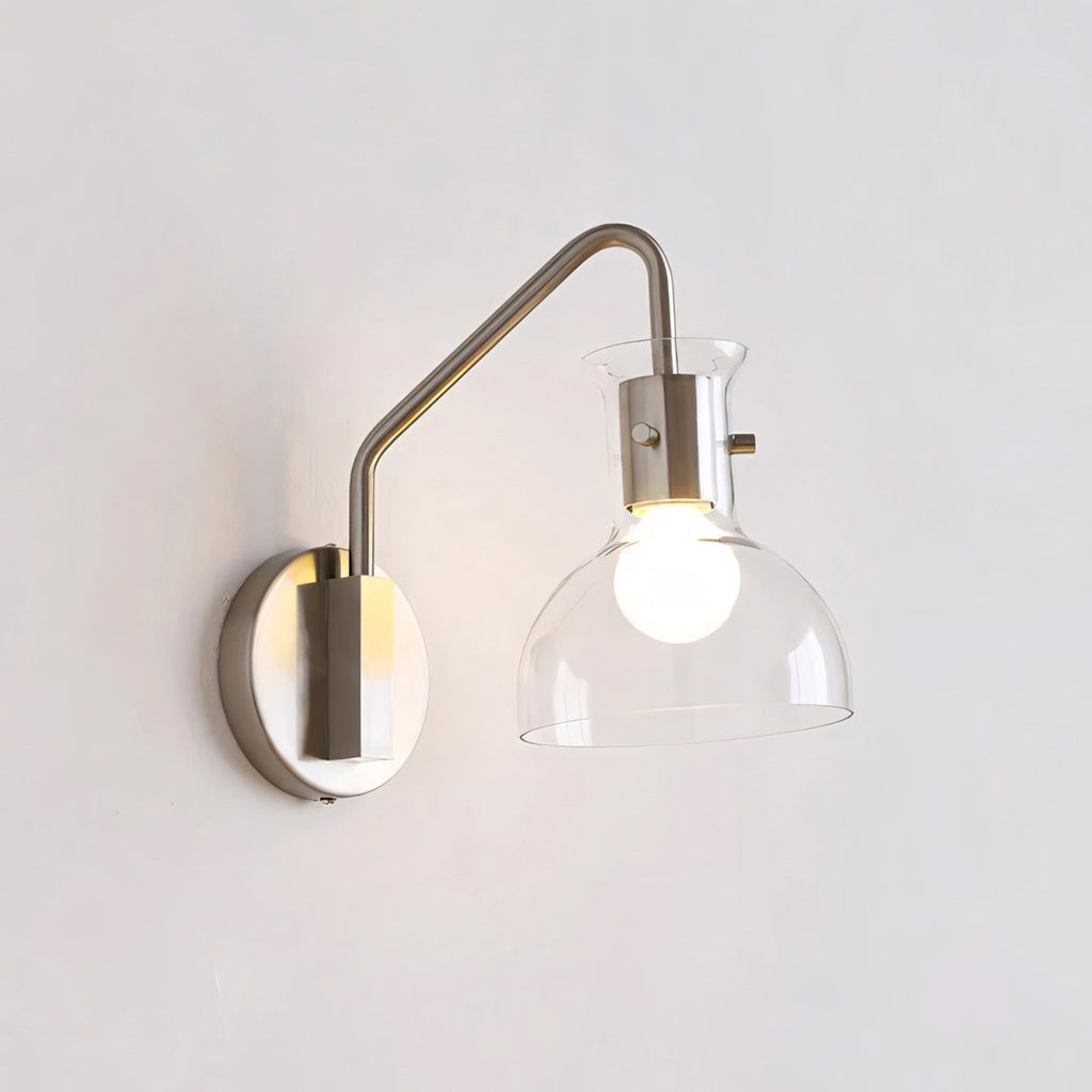 Hyaline Clear Glass Beaker Wall Lamp