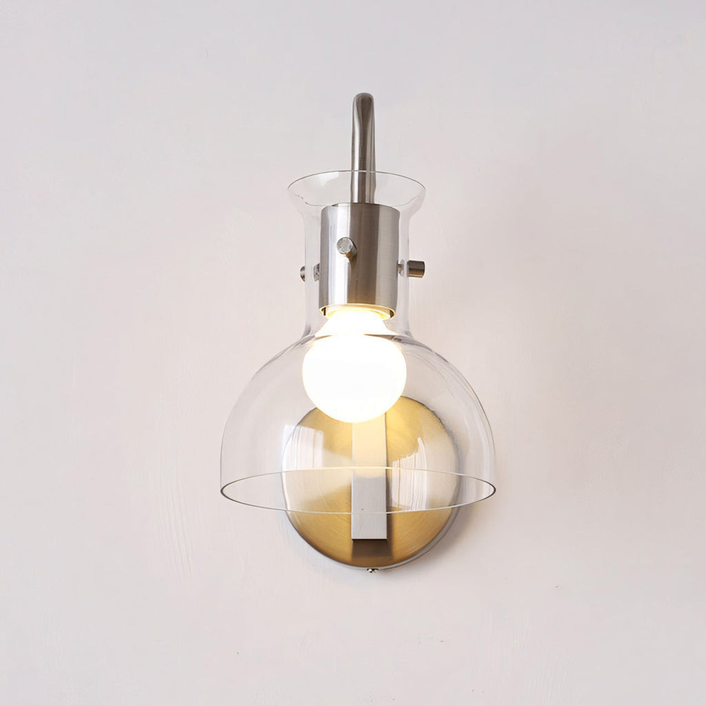 Hyaline Clear Glass Beaker Wall Lamp