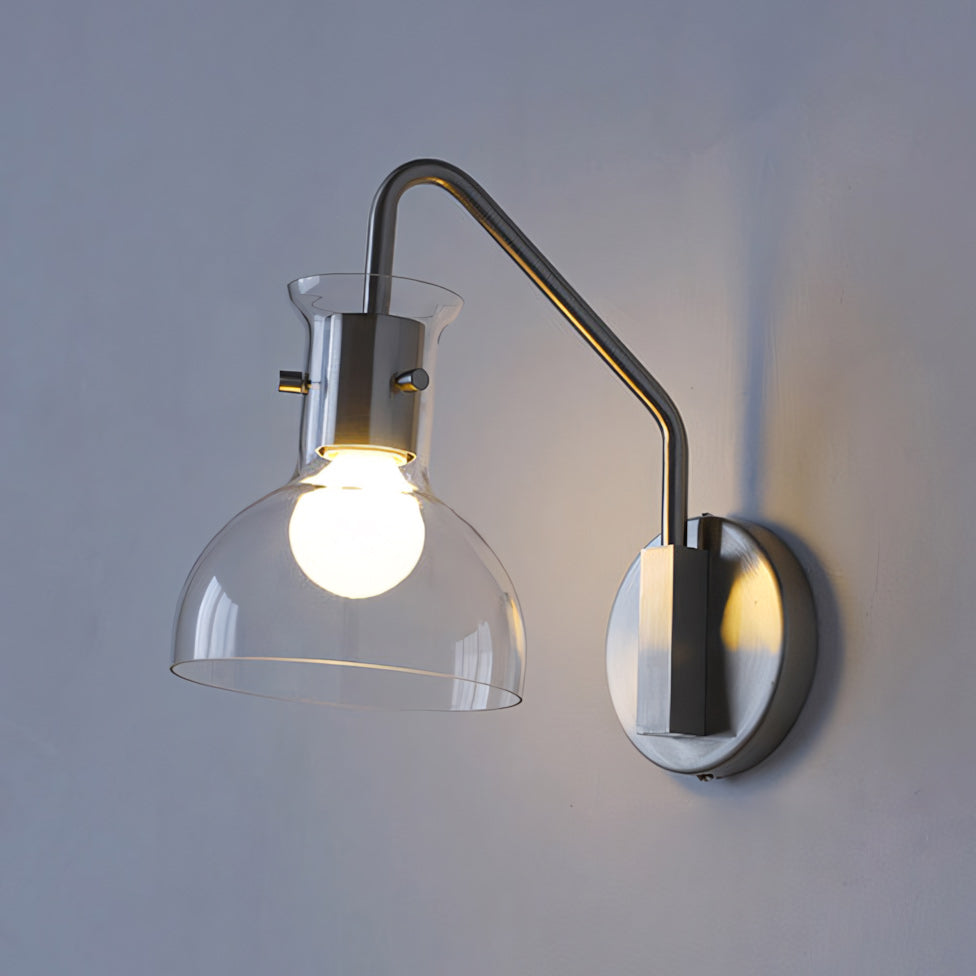 Hyaline Clear Glass Beaker Wall Lamp