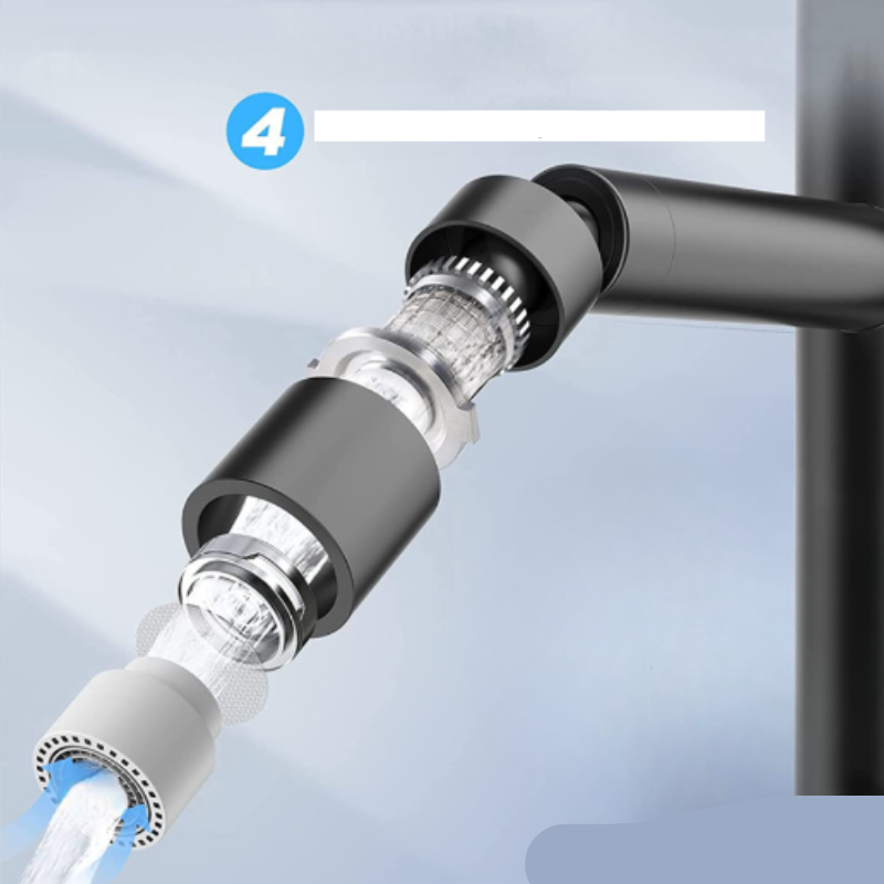 HydroSpin: 360° Rotatable Water Jet Attachment – Flexible Kitchen & Bathroom Faucet