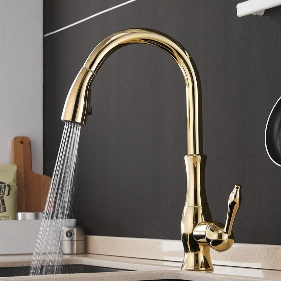 HydroVista: Flexible Pull-Down Faucet for Kitchen – with Swiveling Spray Head & Modern Design