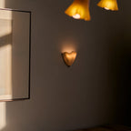 Retro Stained Glass Skirt Shell Wall Sconce LED 1-light