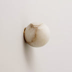 Japandi Marble Orb Wall Sconce LED 1-Light