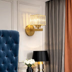 Bela Crystal Wall Light | Modern Iron Sconce, Dimmable E27 Bulb
