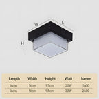 Bela Outdoor LED Ceiling Light | IP68 Waterproof, Modern Black Finish