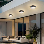 Bela Outdoor LED Ceiling Light | IP68 Waterproof, Modern Black Finish
