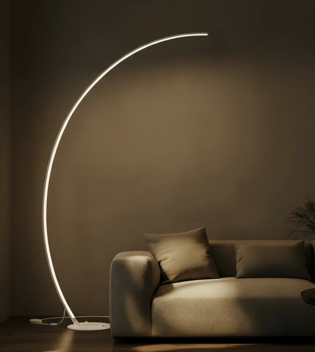 Luna Floor Lamp | Matte Black, Dimmable LED 2700K Light