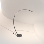 Luna Floor Lamp | Matte Black, Dimmable LED 2700K Light