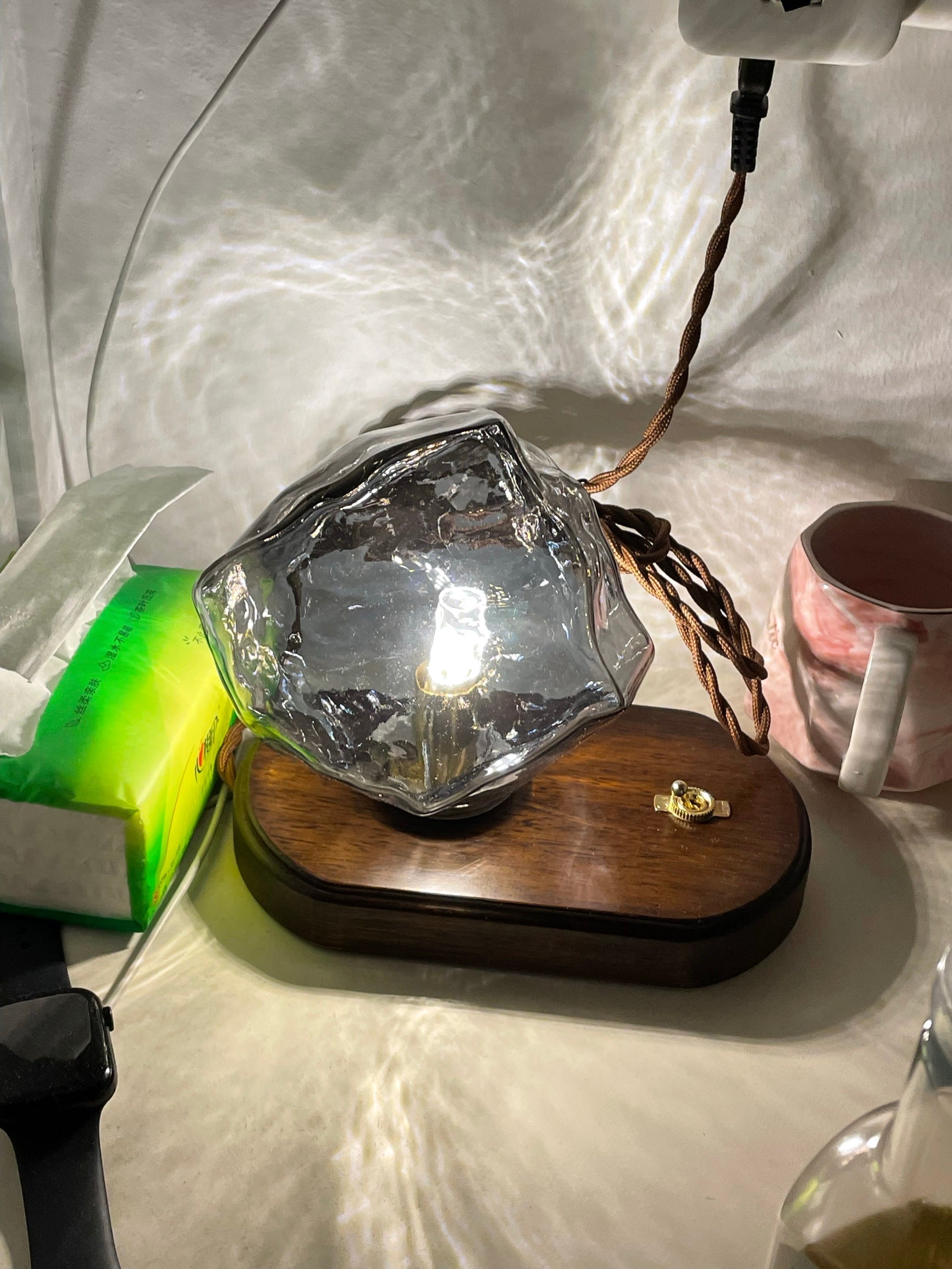 Lucerra – Table Lamp Frosted Glass With Motion Sensor