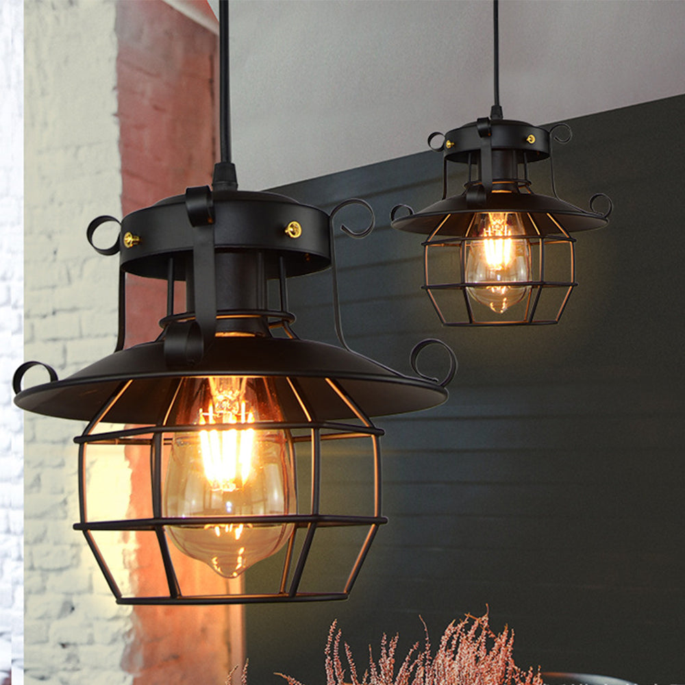 IndusRetro: Vintage Industrial Pendant Light Iron – Stylish & Decorative for Kitchen & Dining Room
