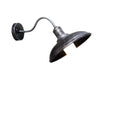 IndusBowl: Industrial Wall Light LED with Iron Shade in Retro Design – Ideal for Entrance & Patio