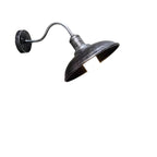 IndusBowl: Industrial Wall Light LED with Iron Shade in Retro Design – Ideal for Entrance & Patio